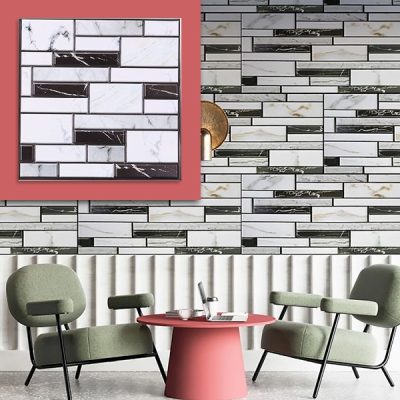 3D samolepky na zeď s mramorovým vzhledem (10 ks) | MARBLEBLOCKS